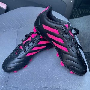 Adidas Shoes Girls Youth 13.5K Goletto VIII FG Soccer Cleats Sneakers Black Pink